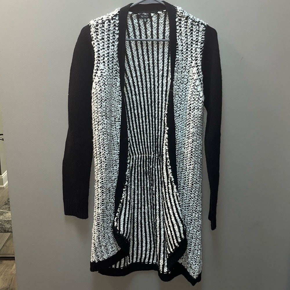 XOXO Black and White Cardigan - M